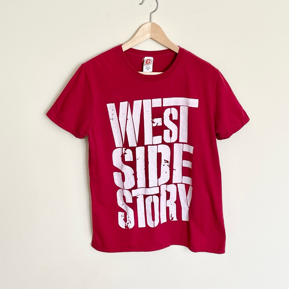 West Side Story Tour Graphic Font Red T Shirt Adult size Medium